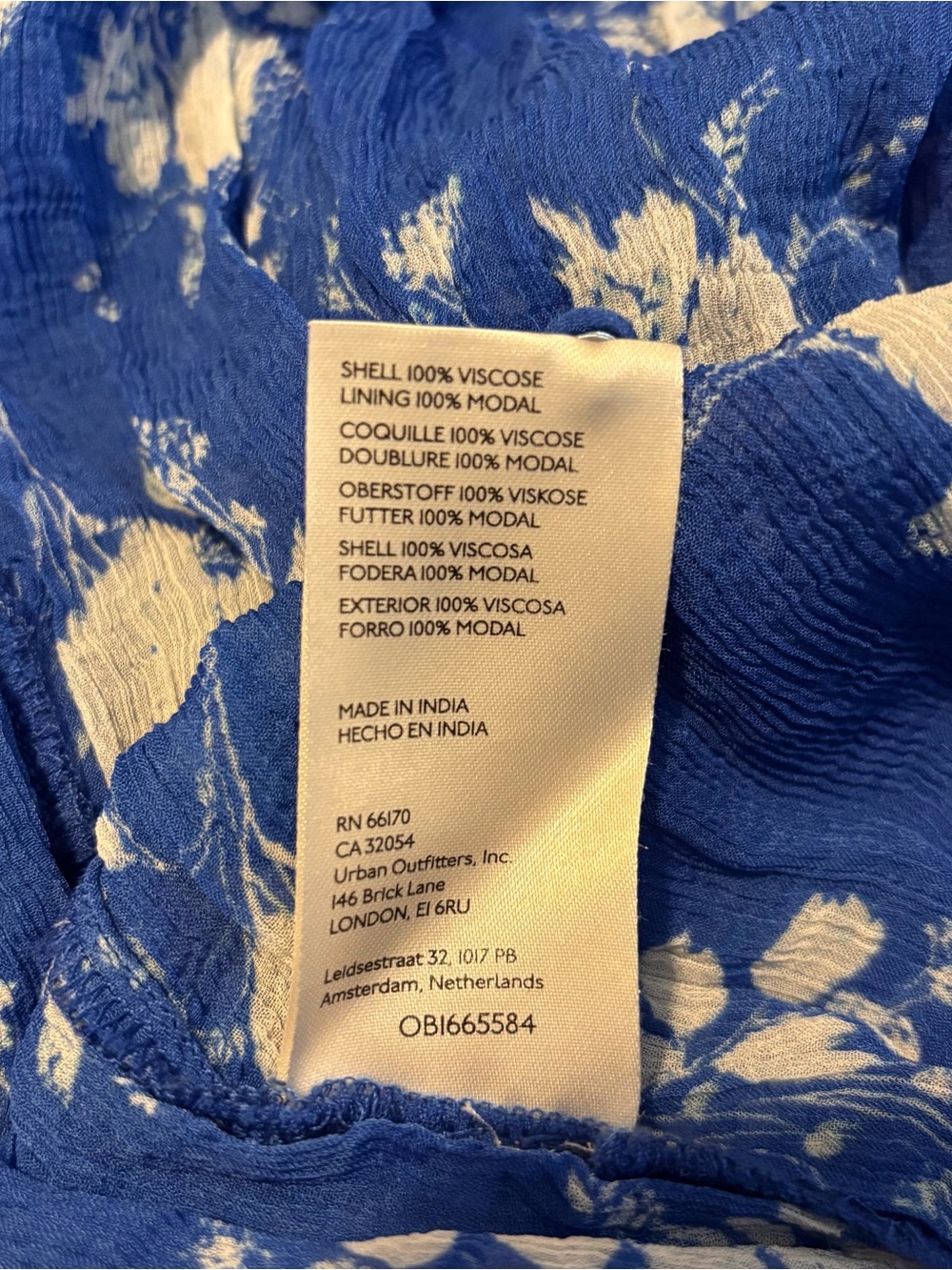 Anthropologie Blue Marais Printed Chiffon Maxi Dress • Size Medium - Picture 11 of 12